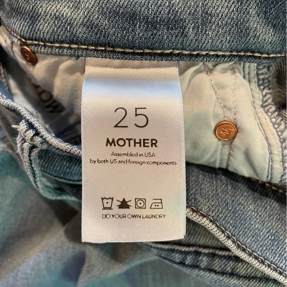 MOTHER The Vamp Fray Mid Rise Skinny Jeans in Crack The Whip 25 - Picture 9 of 14